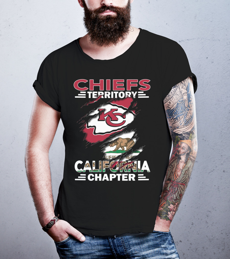Chiefs Territory California Chapter KC Bear Flag T-Shirt