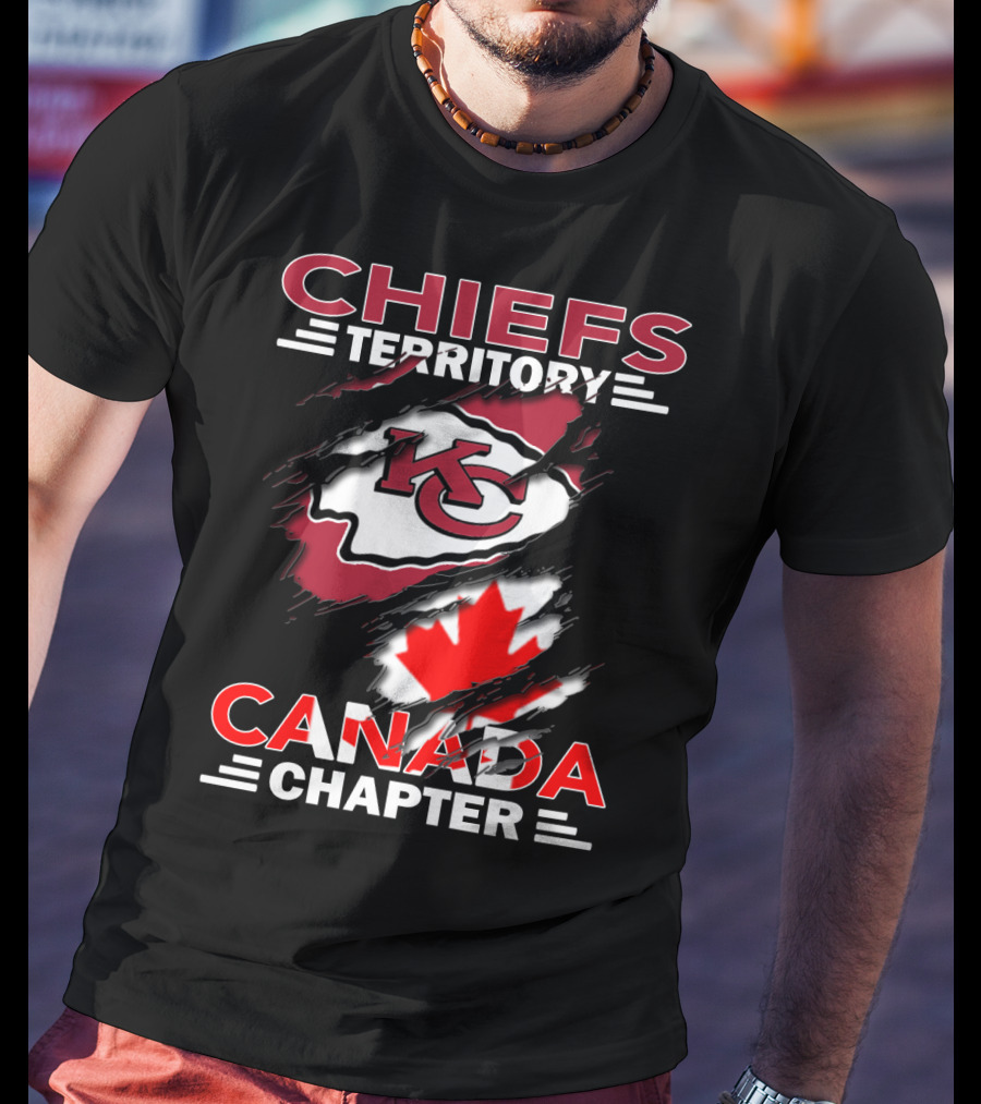 Chiefs Territory KC Logo Canada Chapter Maple Leaf T-Shirt