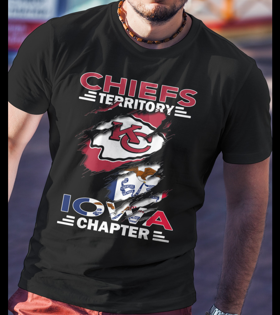 Chiefs Territory Iowa Chapter Kansas City Flag T-Shirt