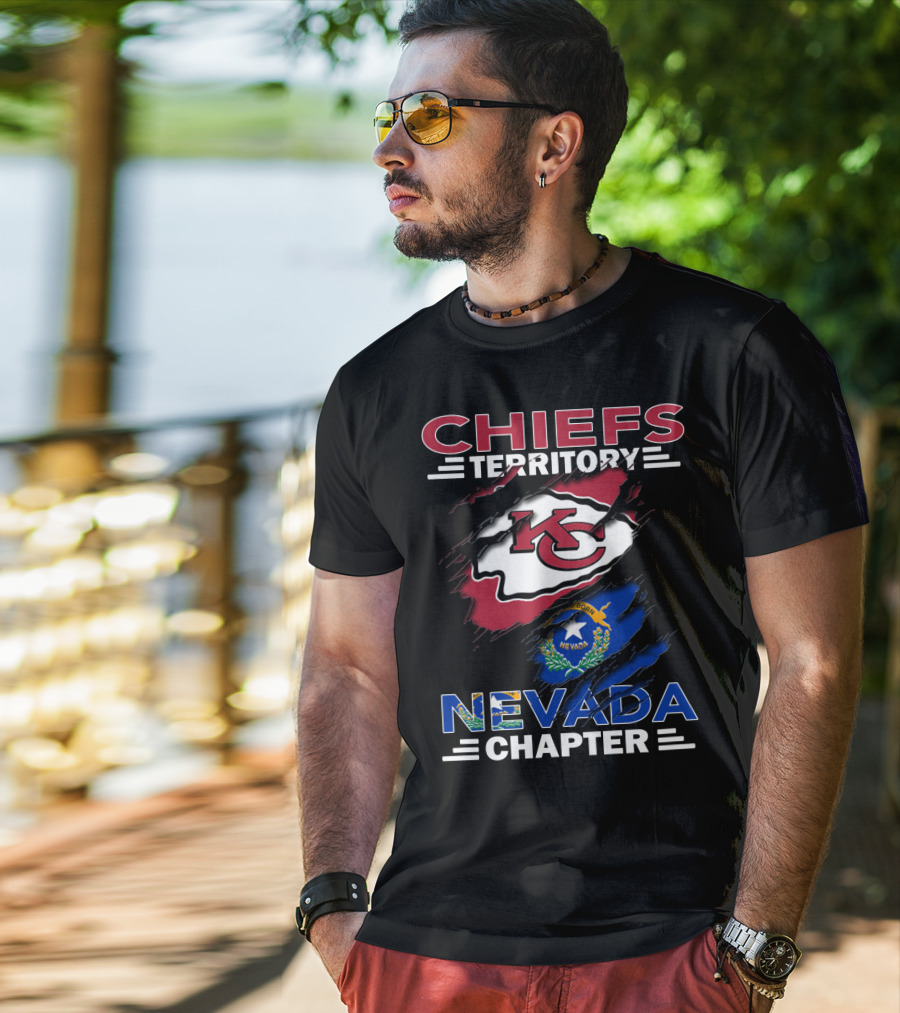 Chiefs Territory Kansas City Logo Nevada Chapter Football Fan T-Shirt