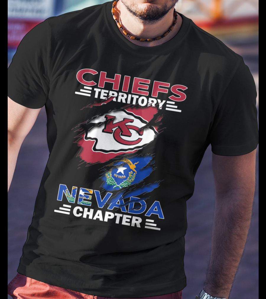 Chiefs Territory Kansas City Logo Nevada Chapter Football Fan T-Shirt