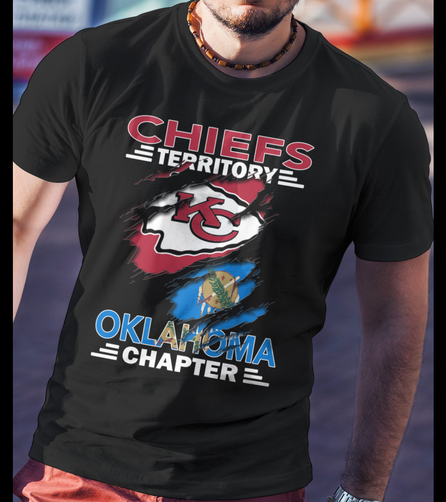 Chiefs Territory Oklahoma Chapter KC Logo And State Flag Combo T-Shirt