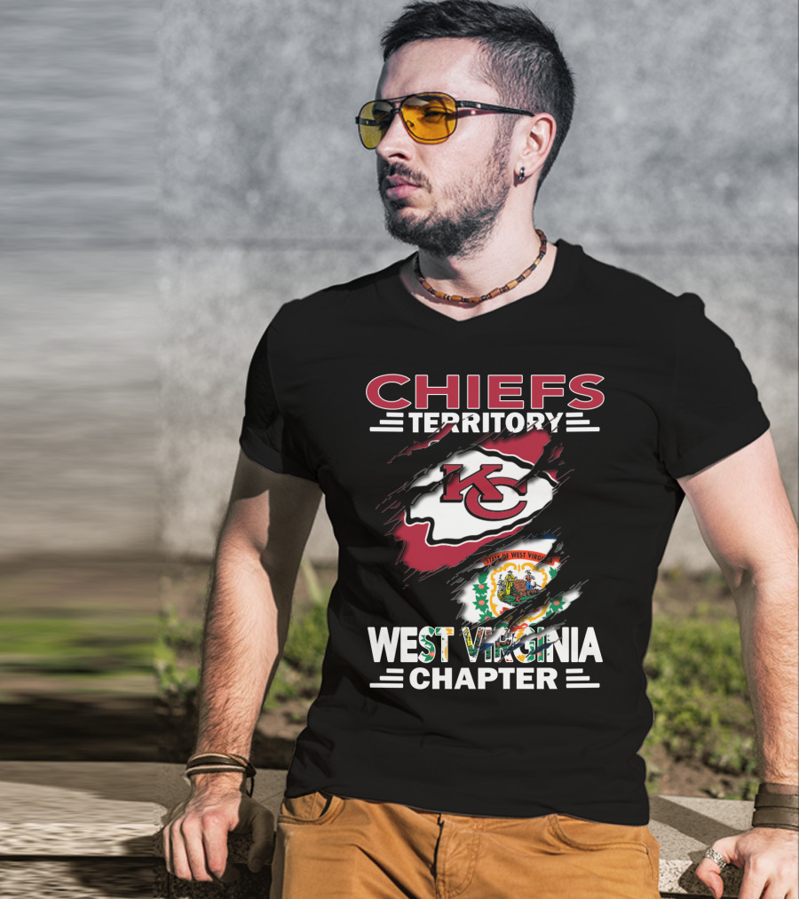 Chiefs Territory West Virginia Chapter State Flag Integration T-Shirt
