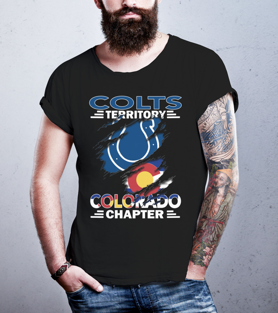 Colts Territory Colorado Chapter Denver Broncos Colts Fan Group T-Shirt