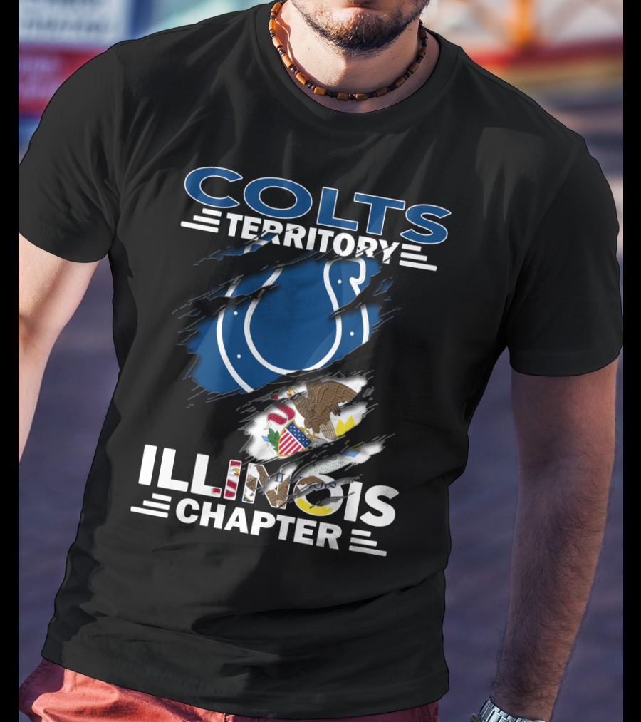 Colts Territory Illinois Chapter Emblem Featuring Illinois State Seal And Horseshoe T-Shirt