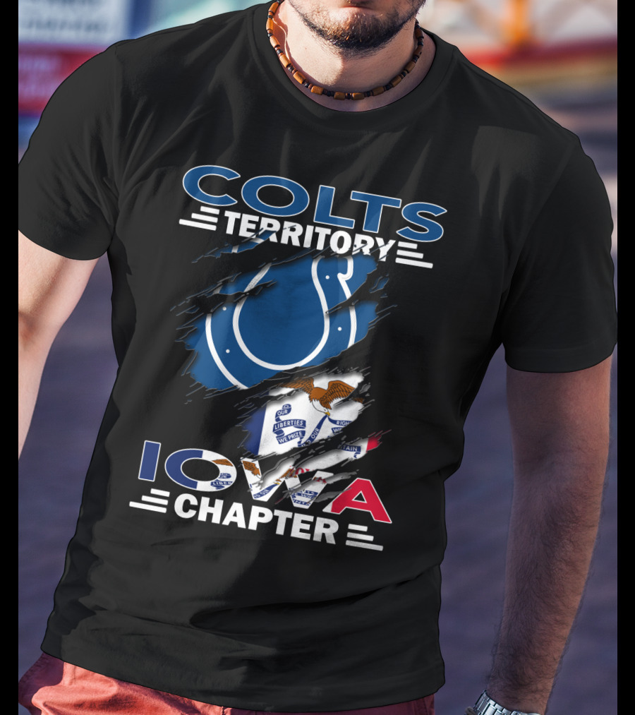 Colts Territory Iowa Chapter Flag Iconic Sports T-Shirt