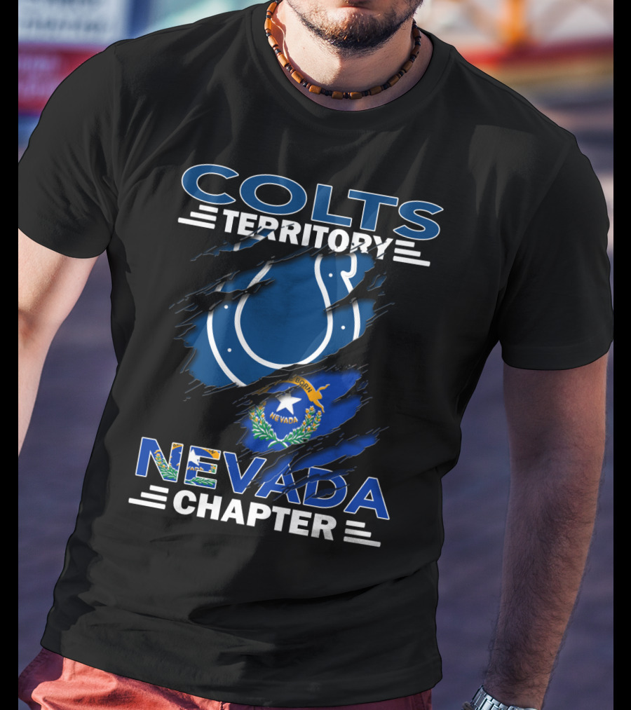 Colts Territory Nevada Chapter Indianapolis Colts Nevada Flag Combination T-Shirt