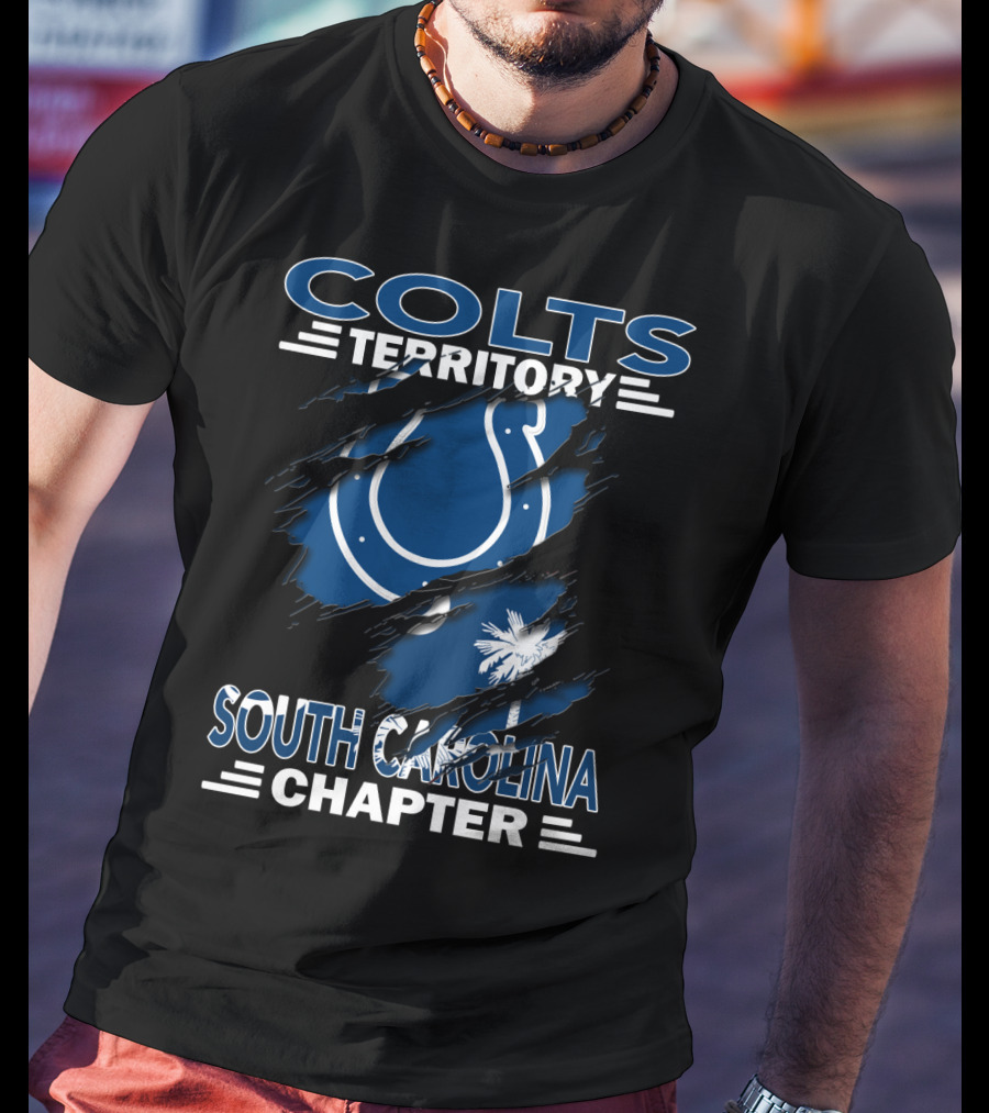 Colts Territory South Carolina Chapter Horseshoe Logo With Palmetto Tree T-Shirt
