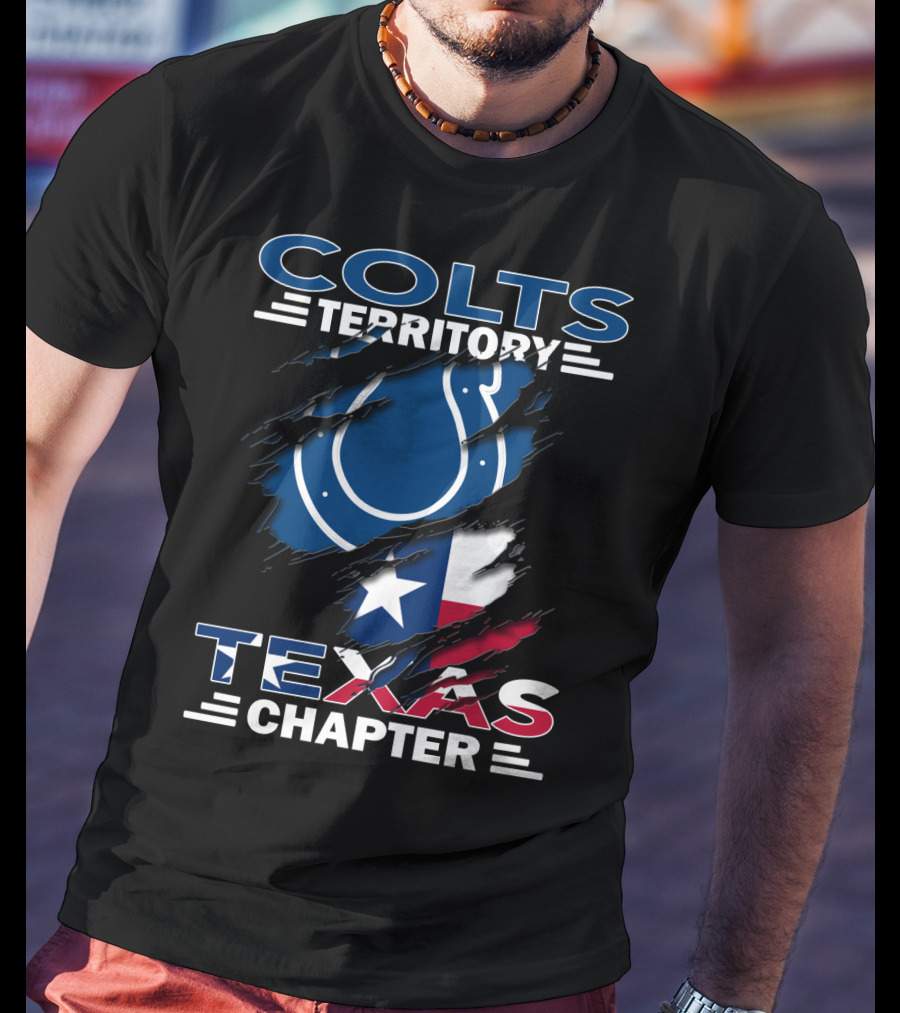 Colts Territory Texas Chapter Texas Flag And Horseshoe T-Shirt