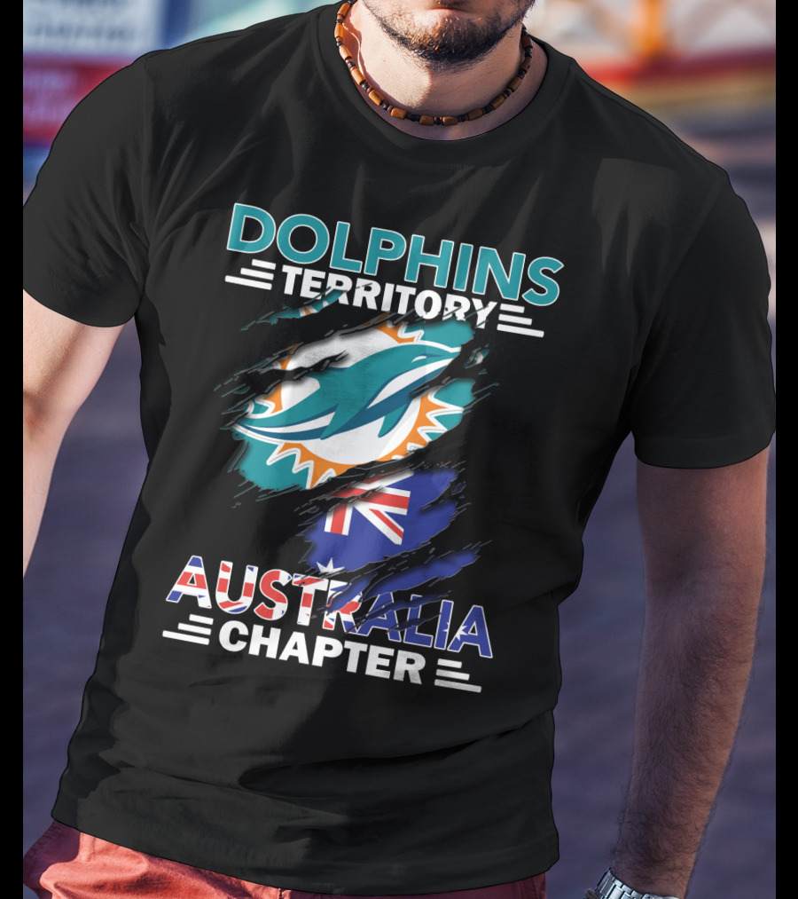 Dolphins Territory Australia Chapter Flag T-Shirt