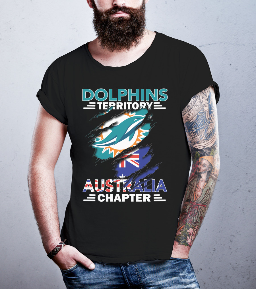 Dolphins Territory Australia Chapter Flag T-Shirt