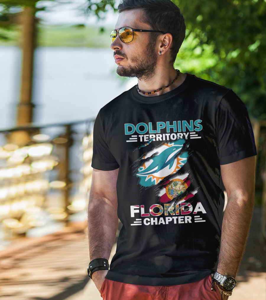 Miami Dolphins Territory Florida Chapter Rip Effect T-Shirt