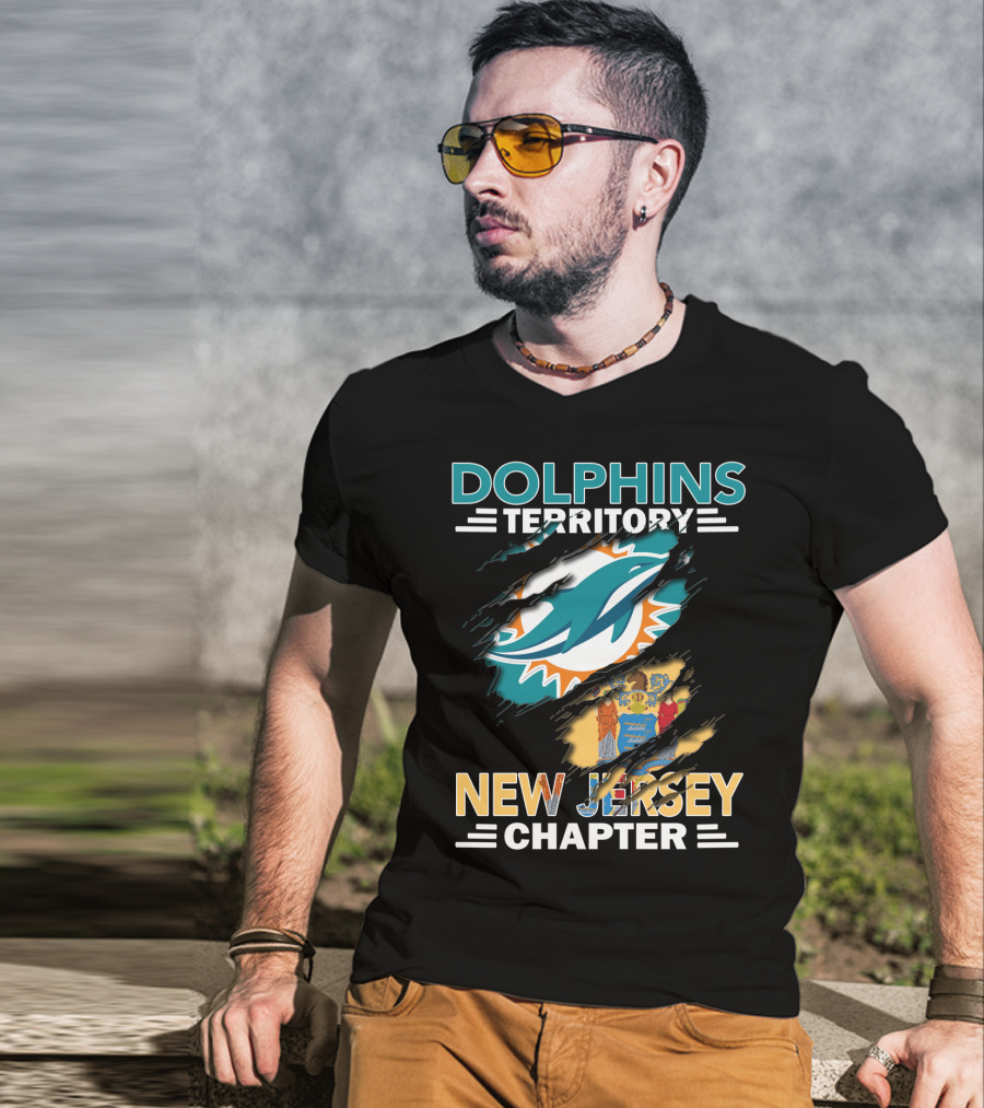 Dolphins Territory New Jersey Chapter NFL Football Fan Club T-Shirt