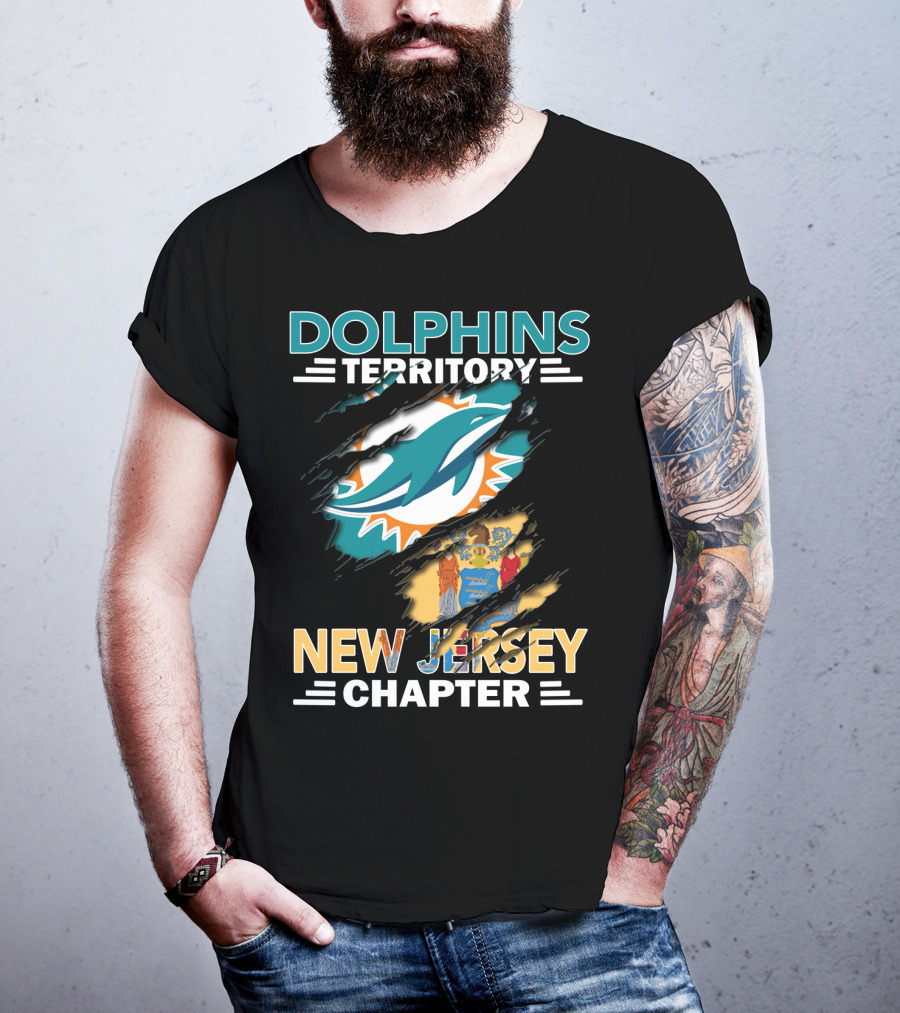 Dolphins Territory New Jersey Chapter NFL Football Fan Club T-Shirt