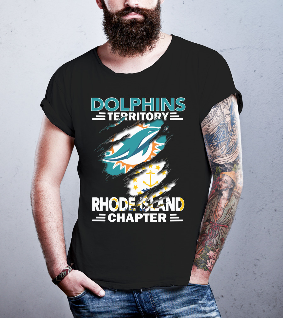 Dolphins Territory Rhode Island Chapter Miami Dolphins Fan Group T-Shirt