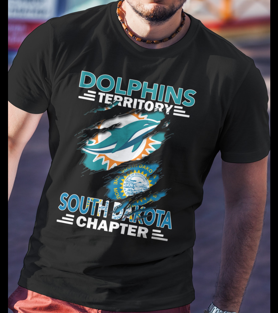 Dolphins Territory South Dakota Chapter Miami Dolphins Fan Club Association T-Shirt