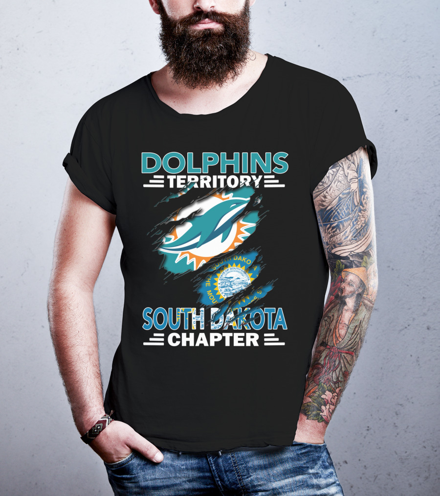 Dolphins Territory South Dakota Chapter Miami Dolphins Fan Club Association T-Shirt