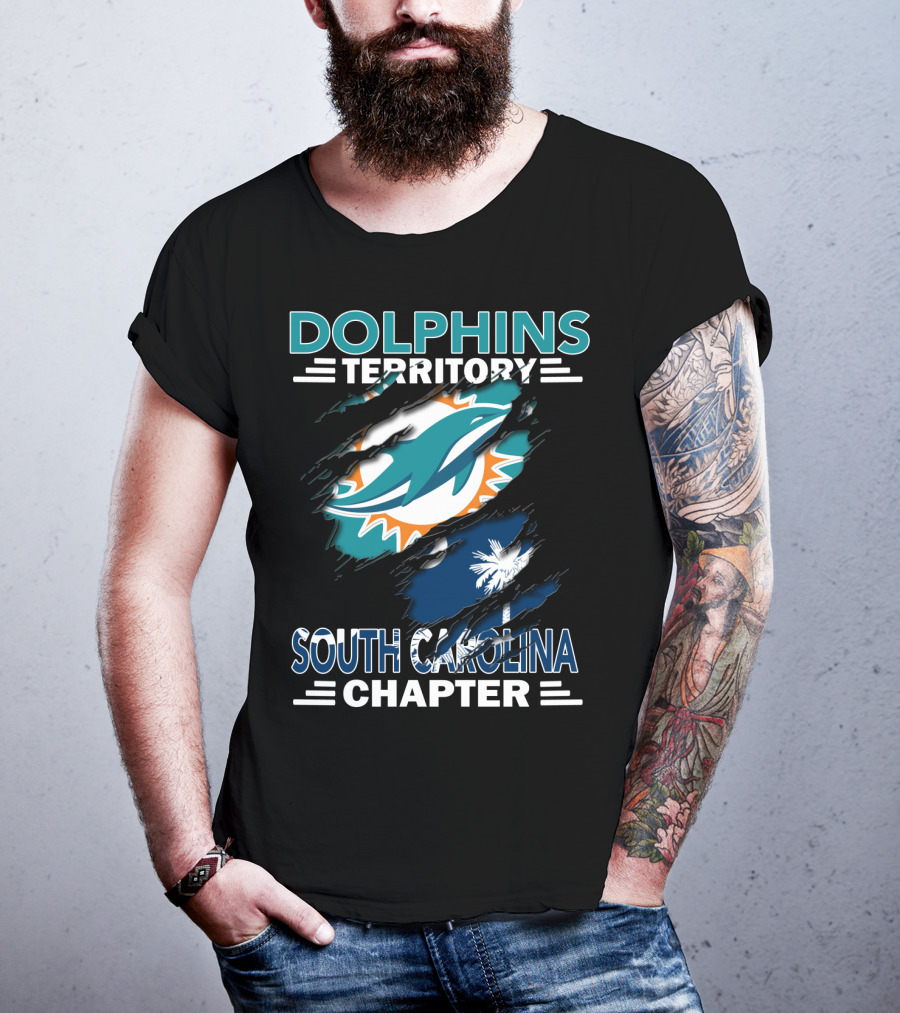 Dolphins Territory South Carolina Chapter Miami Football Fan Group T-Shirt