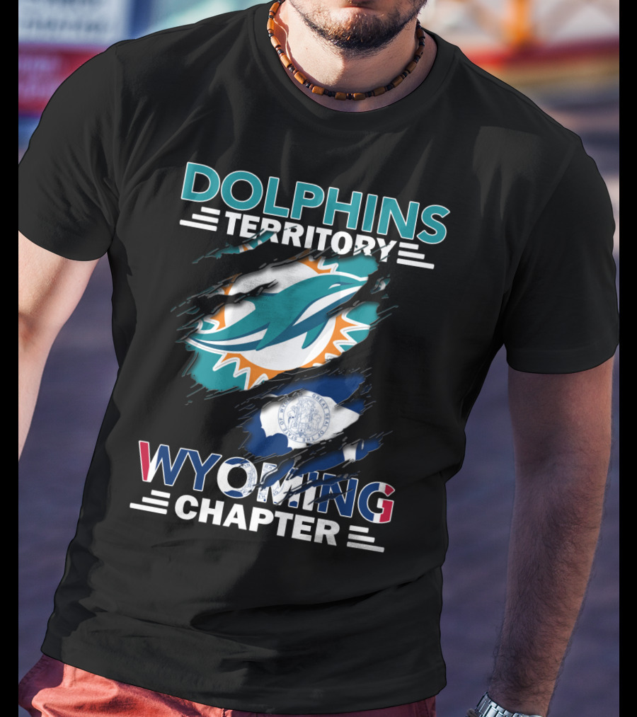 Dolphins Territory Miami Logo Wyoming Chapter T-Shirt
