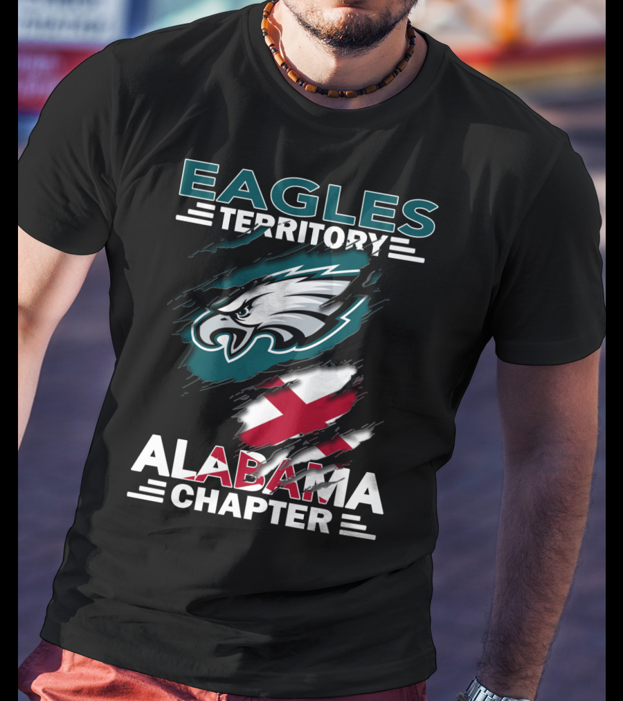 Eagles Territory Alabama Chapter Ripped Flag T-Shirt