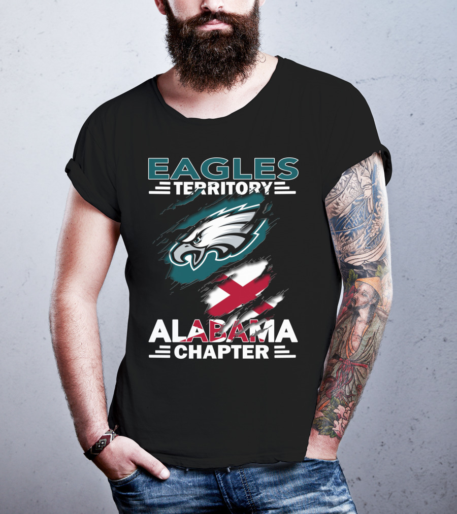 Eagles Territory Alabama Chapter Ripped Flag T-Shirt