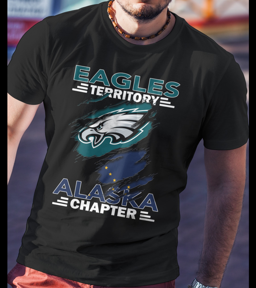 Eagles Territory Alaska Chapter Philadelphia Eagles Alaska State Flag T-Shirt