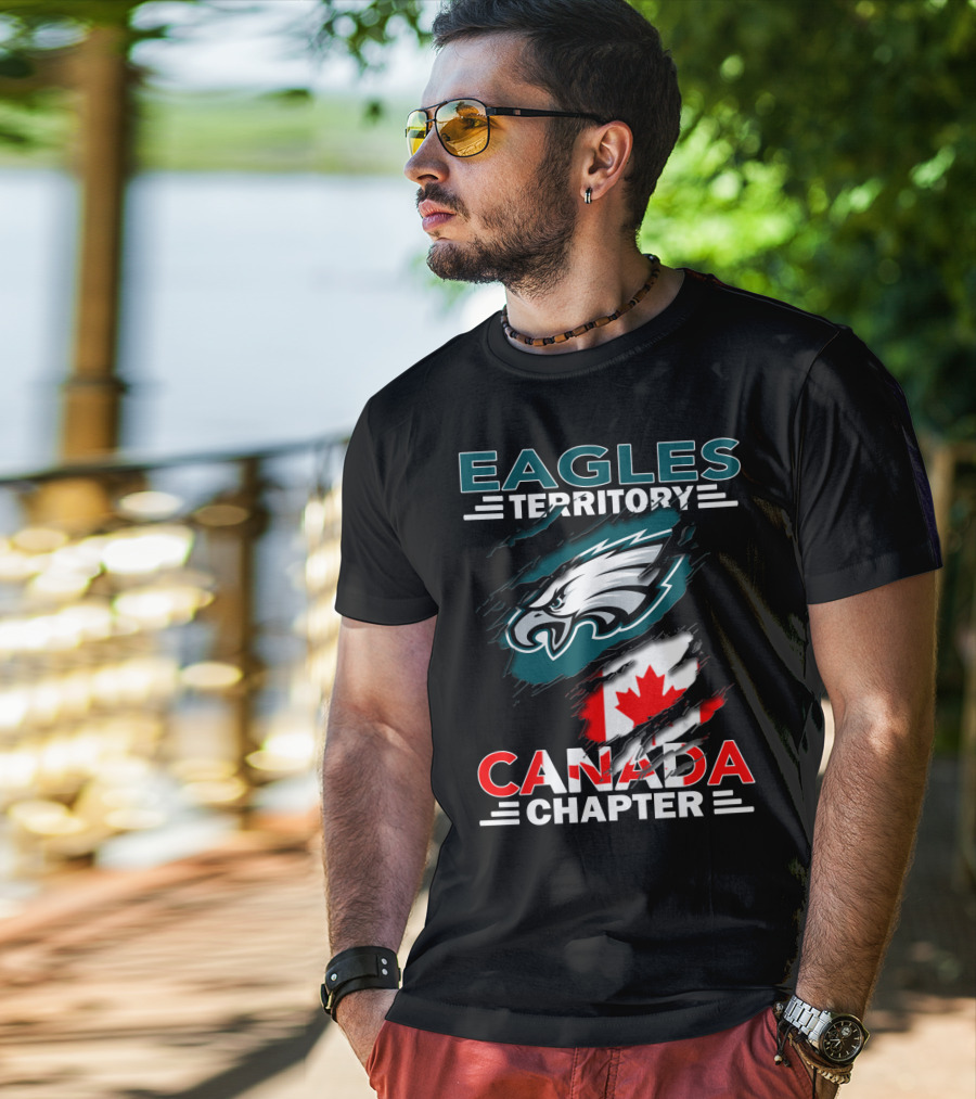 Eagles Territory Canada Chapter Flag And Eagle T-Shirt