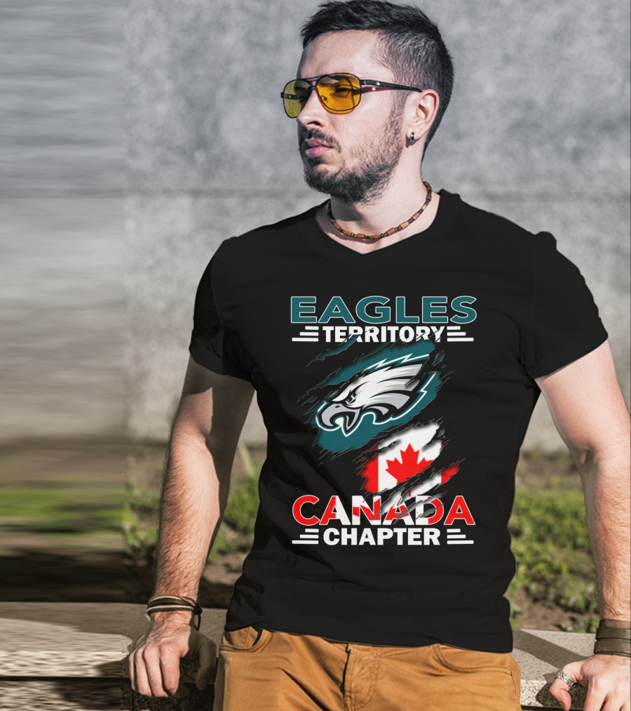 Eagles Territory Canada Chapter Flag And Eagle T-Shirt