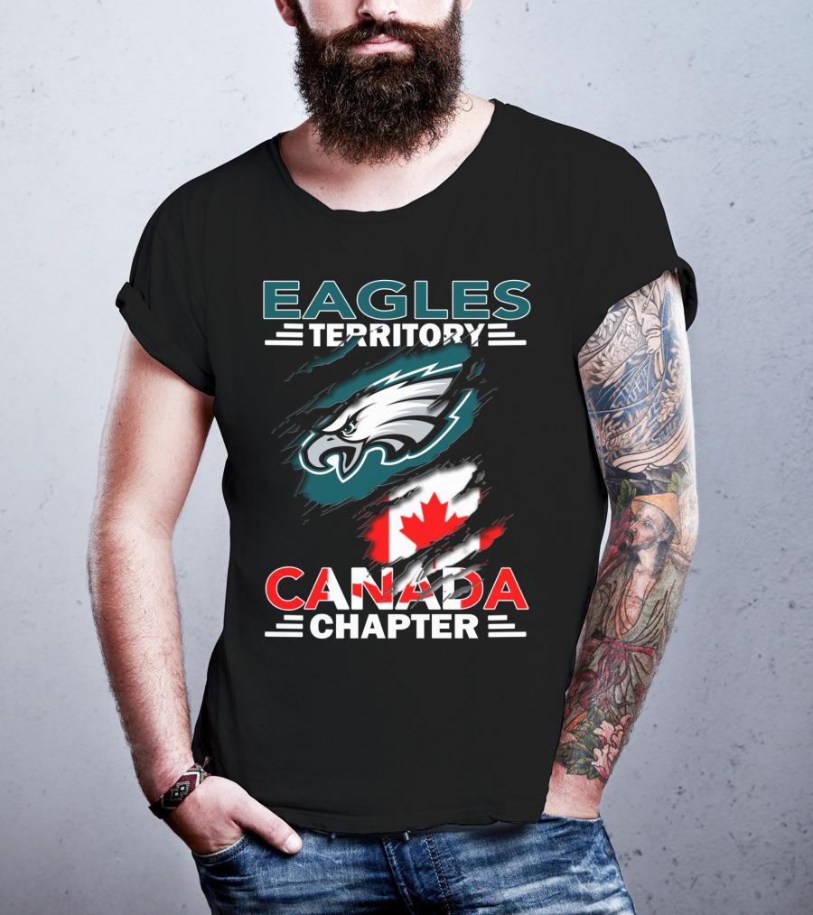 Eagles Territory Canada Chapter Flag And Eagle T-Shirt
