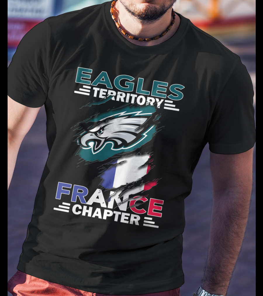 Eagles Territory France Chapter Flag And Eagle T-Shirt