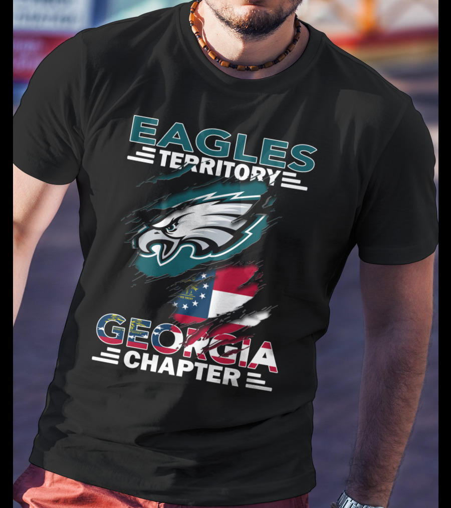 Eagles Territory Georgia Chapter Flag Featuring Team Logo T-Shirt