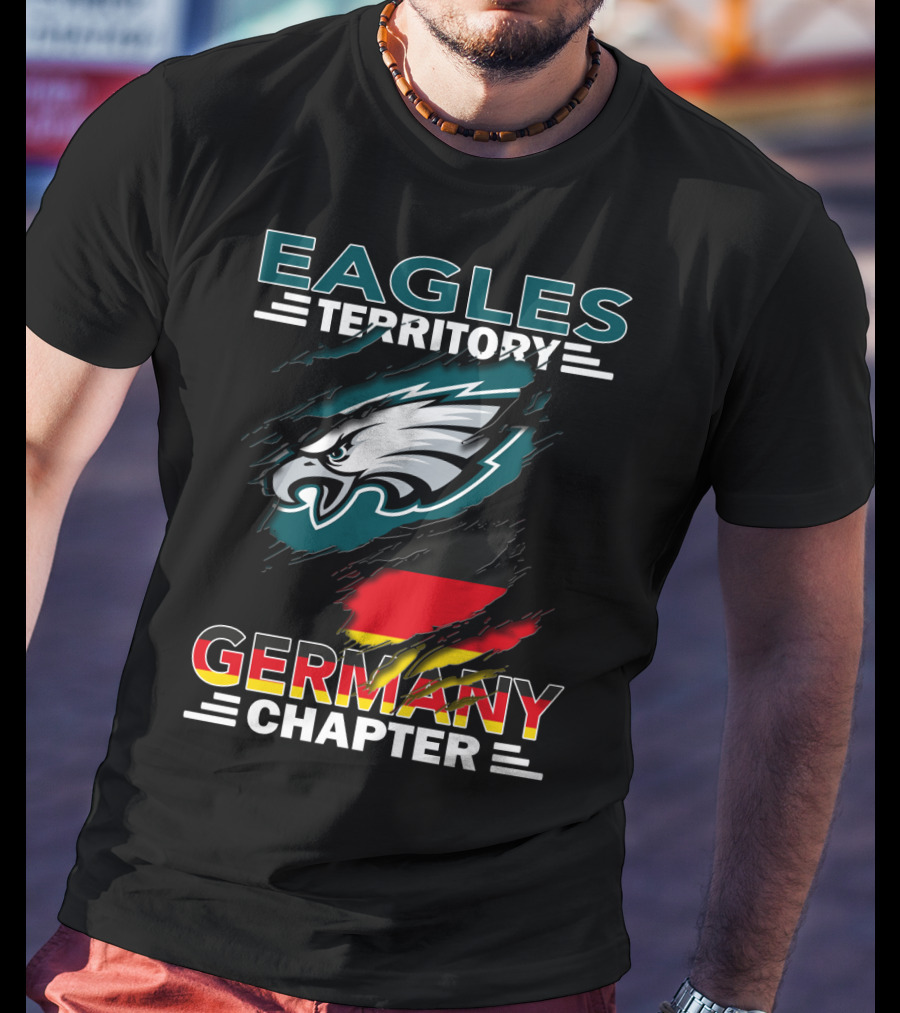 Eagles Territory Germany Chapter Philadelphia Logo Flag Colors T-Shirt