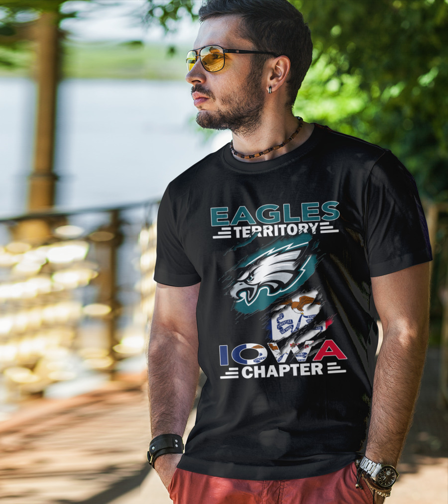 Eagles Territory Iowa Chapter Philadelphia Eagles Fan Club Loyalty Supporters T-Shirt