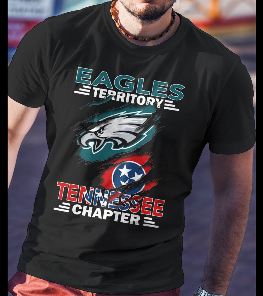 Eagles Territory Tennessee Chapter Philadelphia Eagles Tennessee Flag T-Shirt