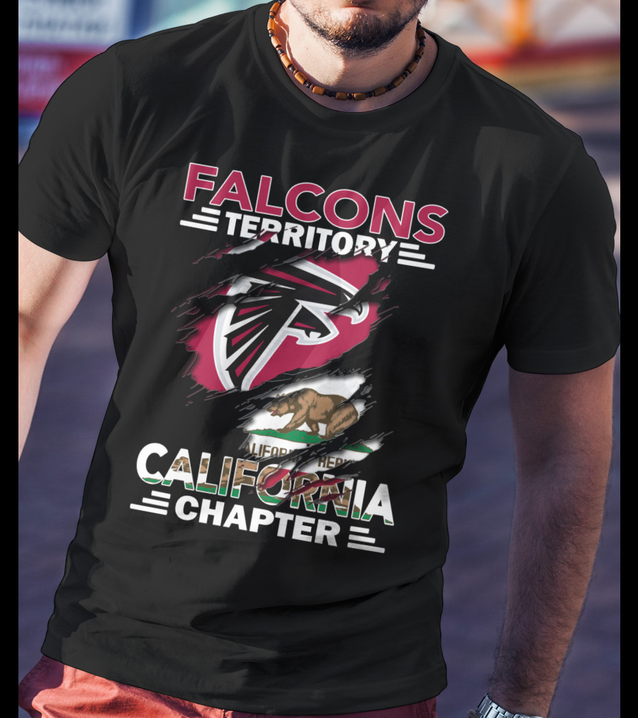 Falcons Territory California Chapter With Bear And Falcon T-Shirt