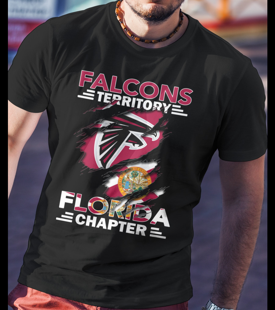 Falcons Territory Florida Chapter Ripped State Flag T-Shirt