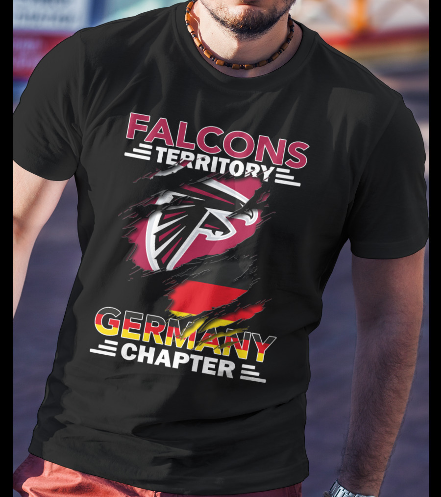 Falcons Territory Germany Chapter Logo With Flag Fusion T-Shirt