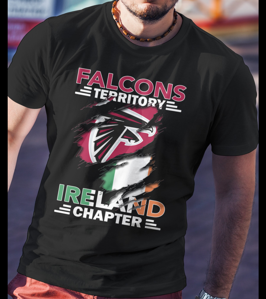Falcons Territory Ireland Chapter Flag And Logo Emblem T-Shirt