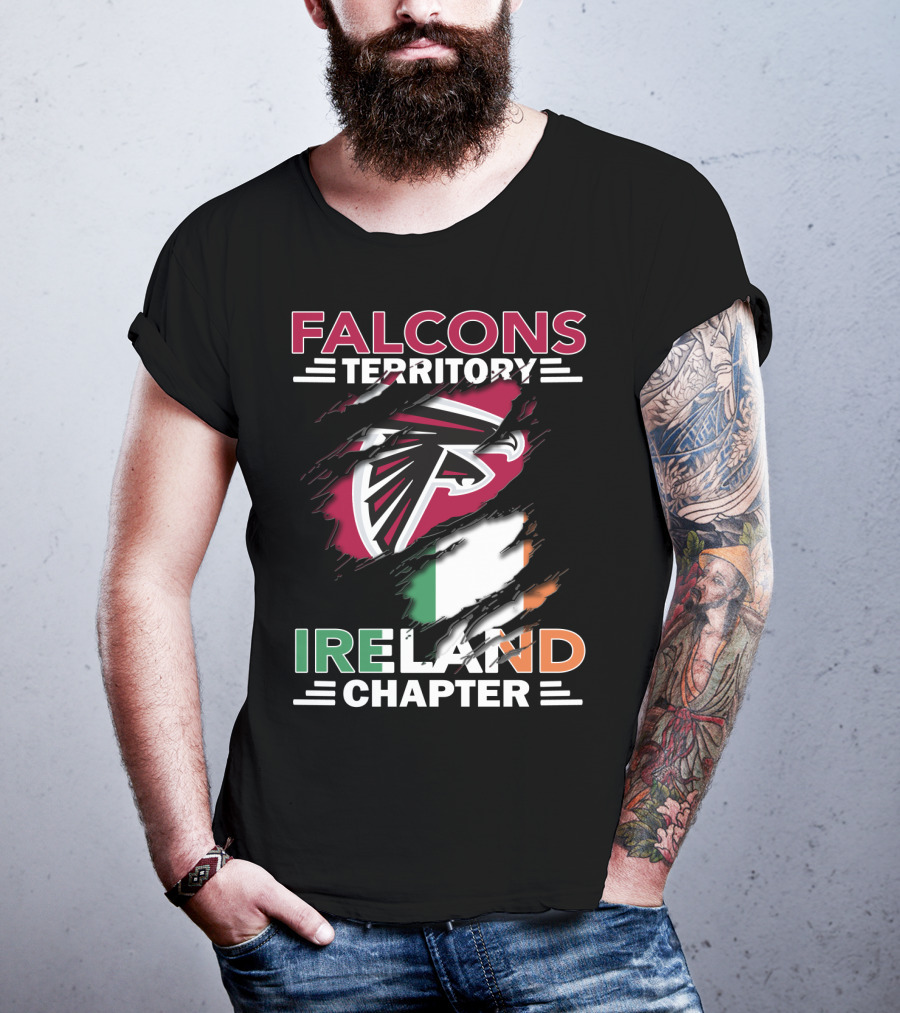 Falcons Territory Ireland Chapter Flag And Logo Emblem T-Shirt