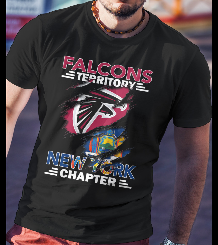 Falcons Territory New York Chapter Atlanta Football Fan Base Yankees T-Shirt