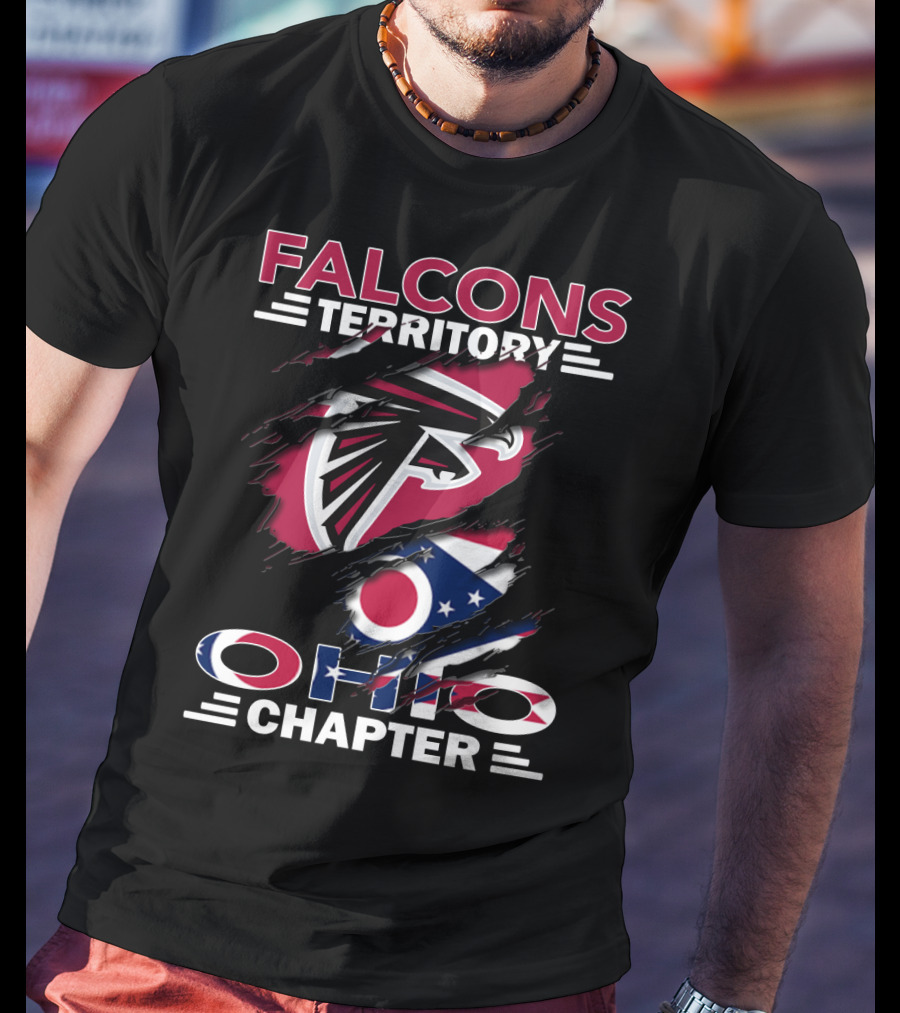 Falcons Territory Ohio Chapter Flag And Logo Integration T-Shirt