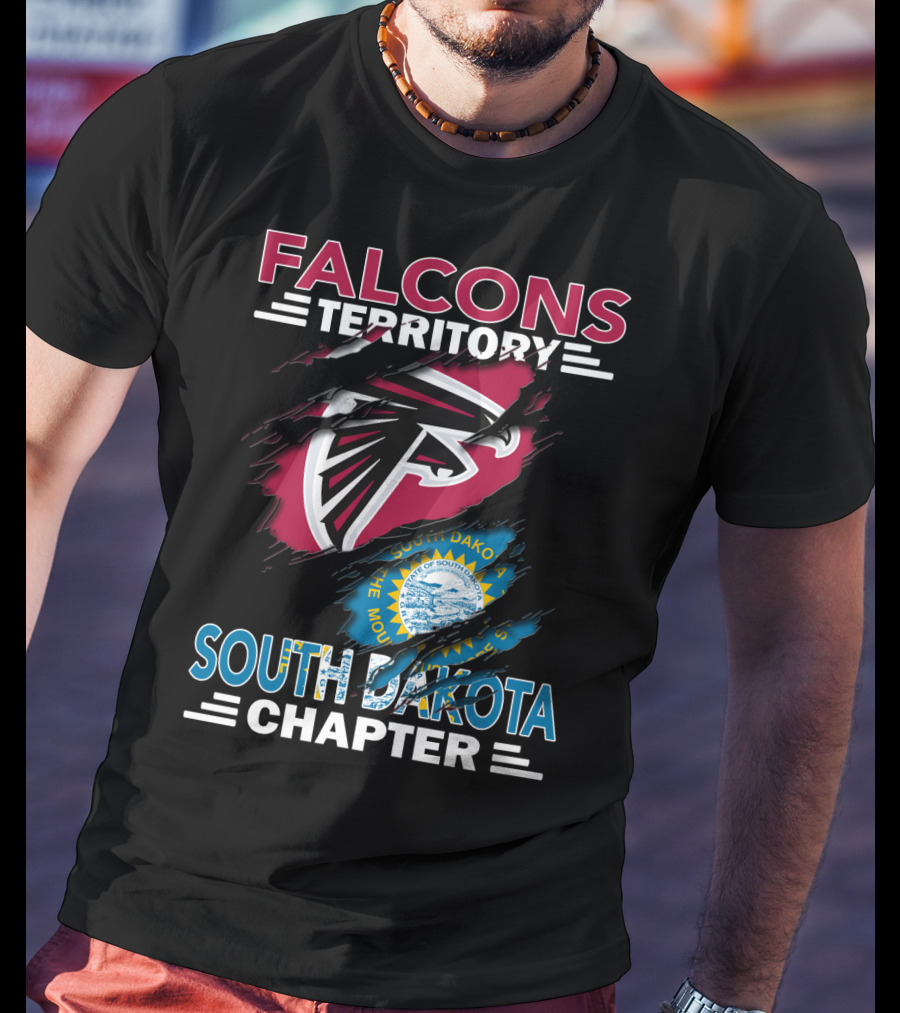 Falcons Territory South Dakota Chapter State Seal Football Fandom T-Shirt