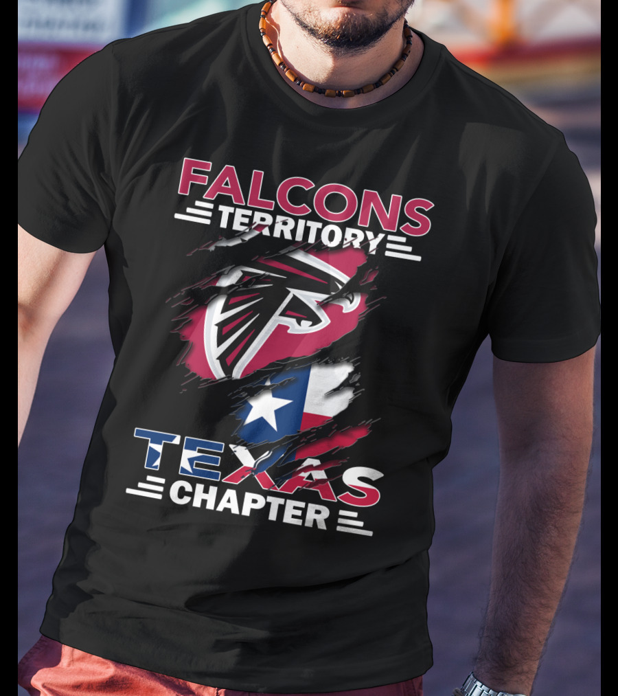 Falcons Territory Texas Chapter Logo With State Flag Elements For Fans T-Shirt