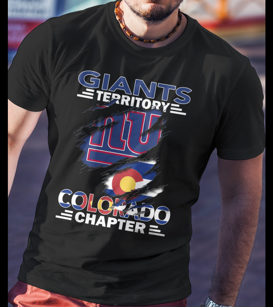 Giants Territory NY Logo Colorado Flag Chapter T-Shirt