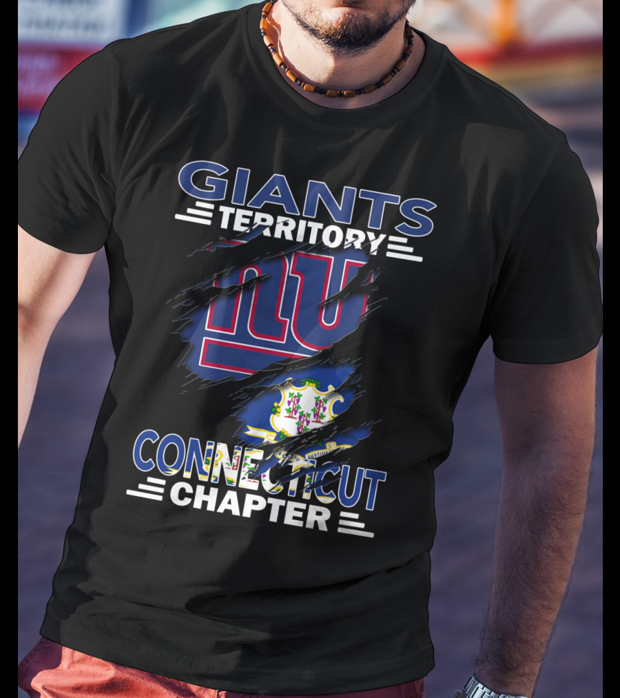 Giants Territory Connecticut Chapter NY Giants Connecticut Flag T-Shirt