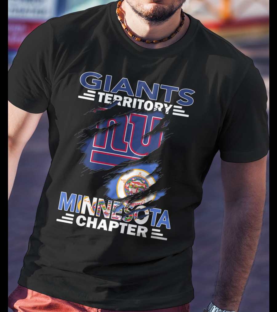Giants Territory Minnesota Chapter New York Football Crest And State Seal T-Shirt