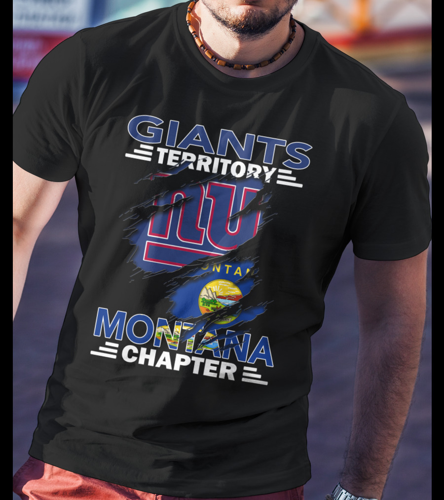 GIANTS Territory Montana Chapter NY Logo State Flag Elements T-Shirt