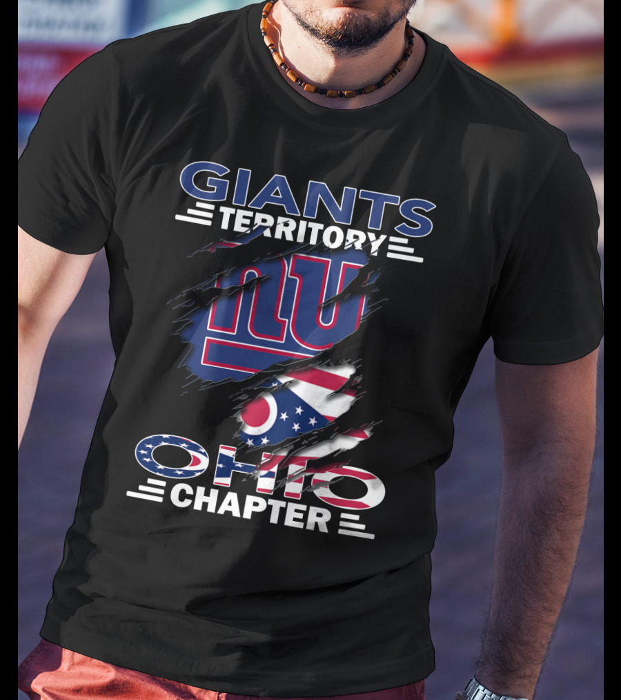 Giants Territory New York Ohio Chapter American Flag Elements T-Shirt