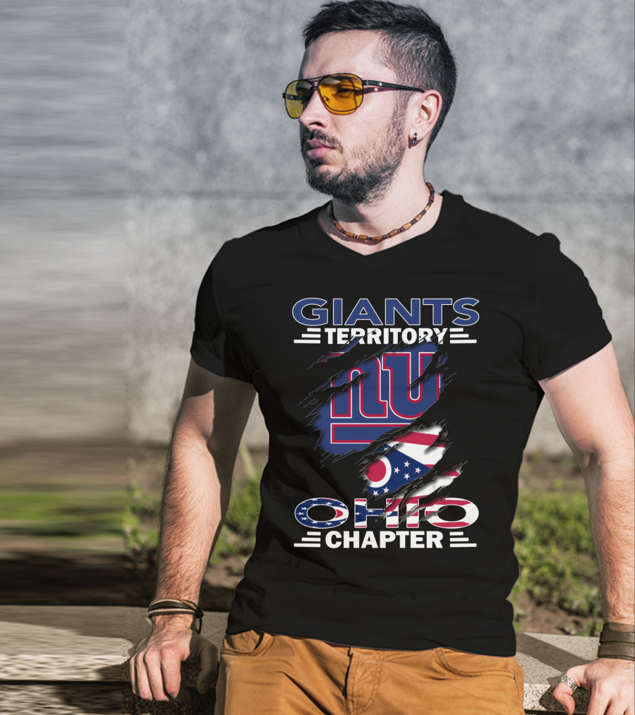 Giants Territory New York Ohio Chapter American Flag Elements T-Shirt