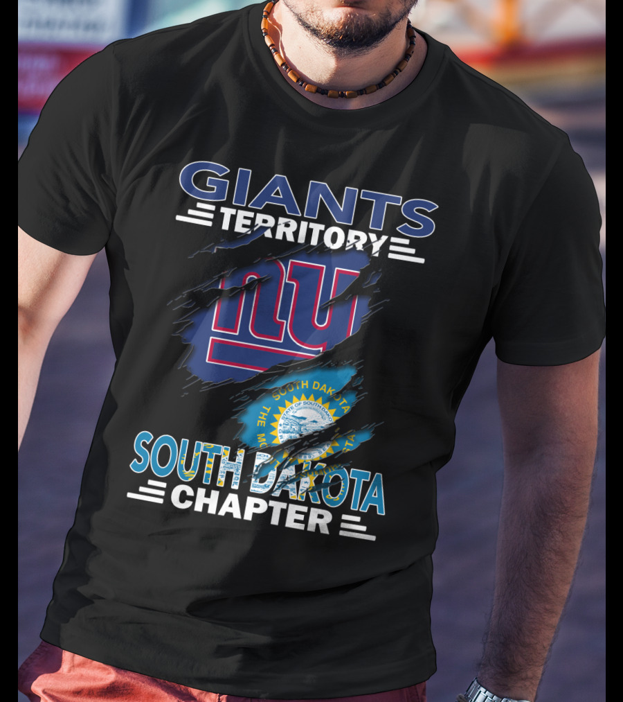 Giants Territory South Dakota Chapter New York Logo Flag Elements T-Shirt
